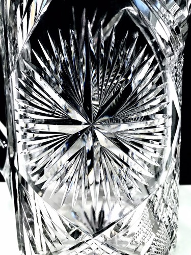 Jarra de agua American Brilliant Period Cut Starburst Diamond Fan Crosshatch - Imagen 6 de 12