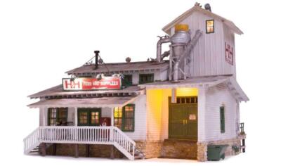 NEW Woodland Building H&H Feed Mill HO Scale BR5059