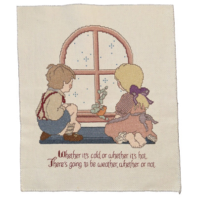Cross Stitch Sampler Completed Weather