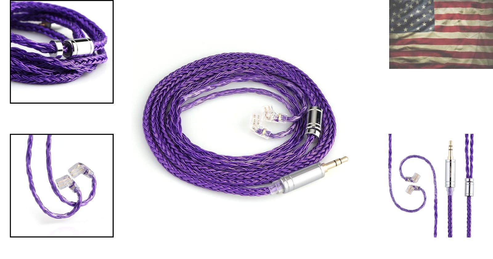 16 Core Silver Plated IEM Cable, 1.25m Braided Audio Upgrade for Enthusiasts