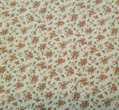 Quilter's Calicos BTY Marshall Dry Goods Floral Flowers Rust Green on Light Tan
