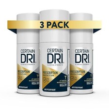 Certain Dri Prescription Strength Clinical Antiperspirant Roll-On Deodorant-3 Pk
