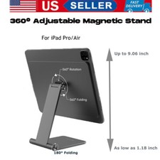 For iPad Pro 11/12.9 Foldable Magnetic Stand 360 Adjustable Desktop Stand Holder