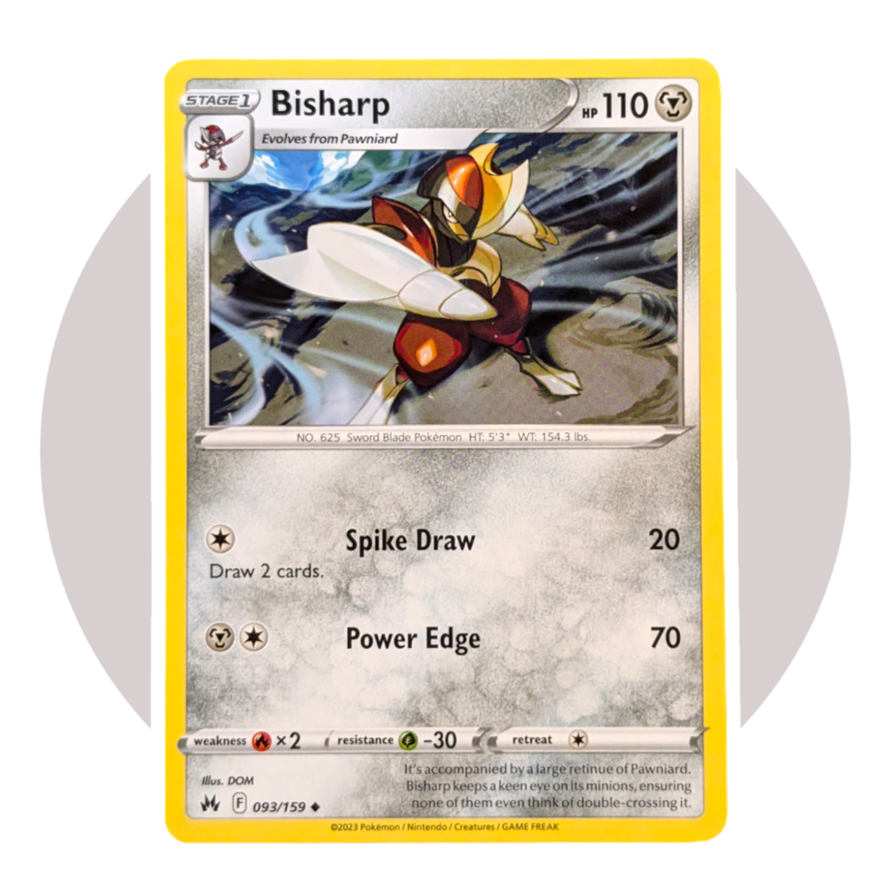 ぽページ Crown Zenith Pokemon Card (XX66): Bisharp 093/159 | eBay