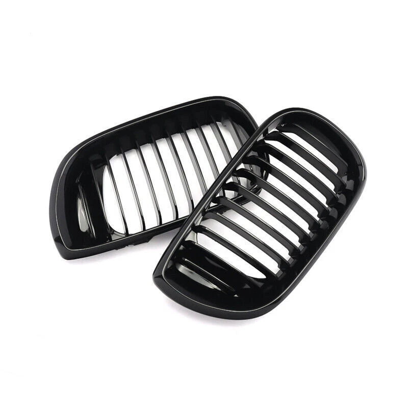 For 2002-2005 BMW E46 325i 330i Sedan LCI Front Kidney Grille Gloss Black Grille Foto 3 de 4