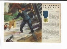 WWII Italian Art Military Gold Medal #23 Postcard Giuseppe Fontana Vicenza
