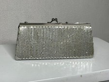 Vintage Black Sequin Evening Clutch Purse Bag Chain Strap Women's One Size