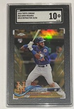 AMED ROSARIO 2018 Topps Chrome Rookie RC Batting Gold Refractor #23/50 SGC 10