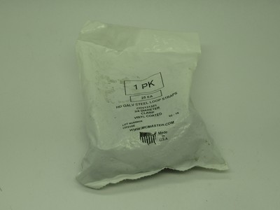 McMaster Carr COV1313Z1 Galv. Steel Loop Strap 3/4'' *17-PACK* *RIPPED BAG* NWB