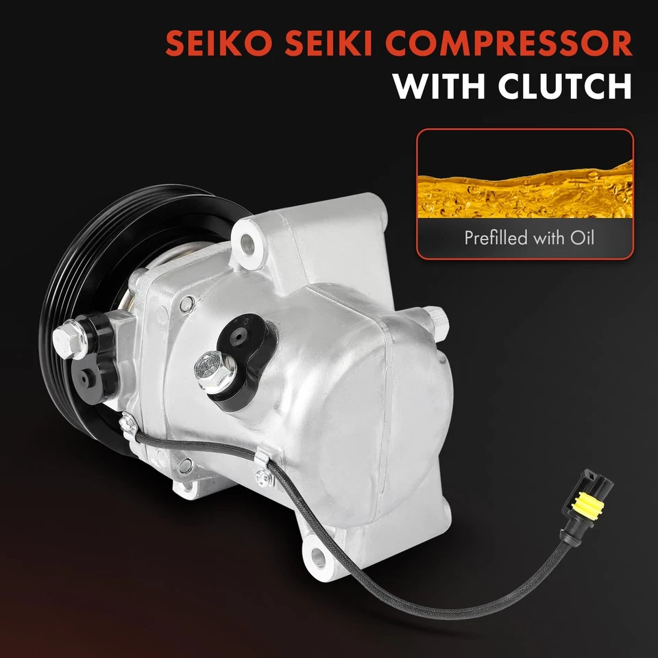 Compresor de aire acondicionado con embrague para Smart Fortwo 2008-2015 L3 1,0 L con ranura de 4 poleas Foto 3 de 4