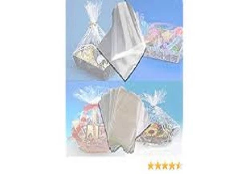 100x130 FOGLI CELLOPHANE TRASPARENTI REGALI DONI CESTI CONFEZIONE REGALO FESTE - Immagine 2 di 3