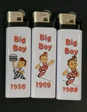 Lot Of 3 Vintage Bob's Big Boy Scripto Lighters EMPTY