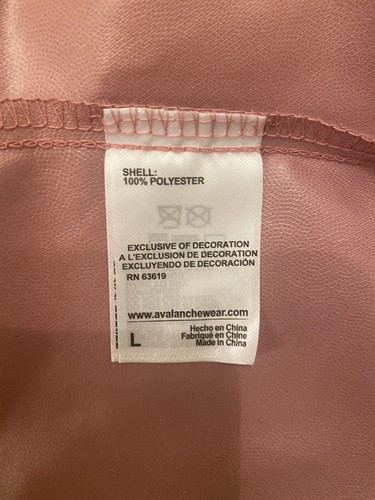Avalanche Women's Zip Up Lightweight Soft Shell Rain Jacket Pocket Large Peach - Picture 9 of 10