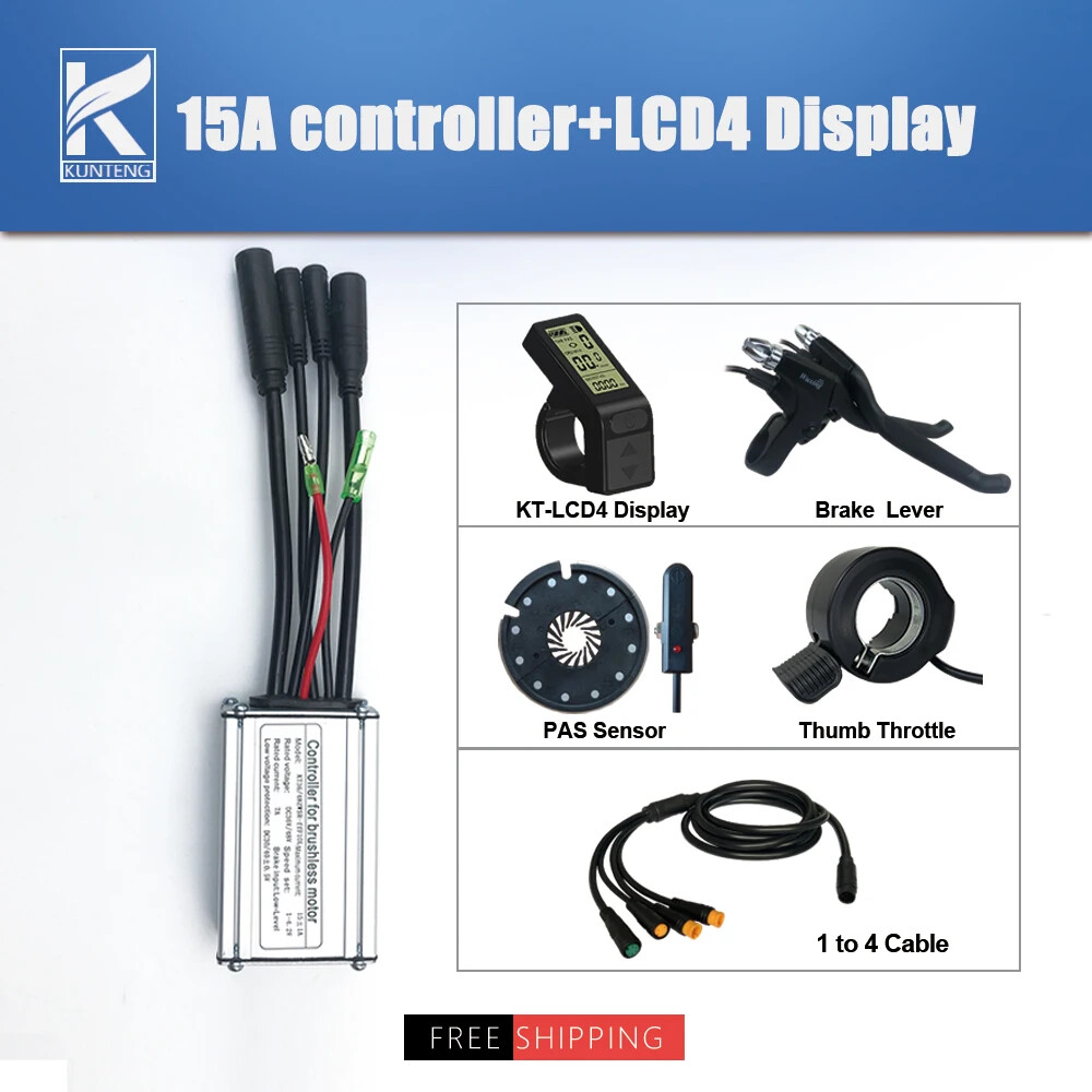 Ebike Kt Controller 24v/36v/48v 15 A22a 30a 40a Für Ebike Naben