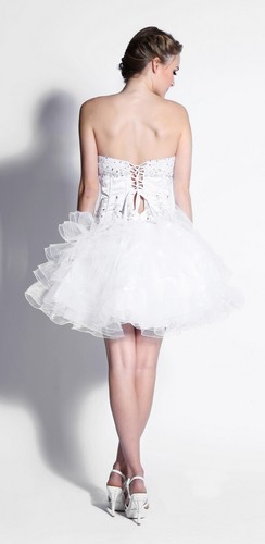 Cocktailkleid Abschlussballkleid Partykleid Tanzkleid Tütü Tüllrock rot M 38 NEU - Foto 8 di 9