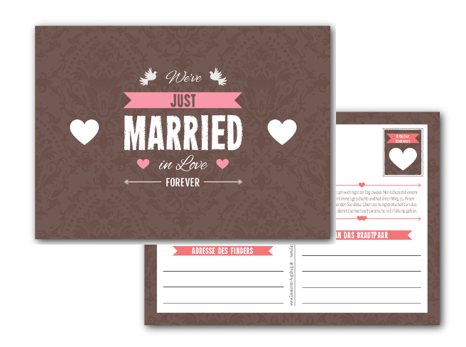 Karten für Luftballons in verschiedenen Motiven Hochzeit Geburtstag Flugkarten