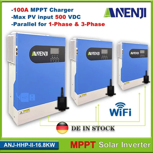 MPPT 16800W Off-Grid Solar Inverter Hybrid 220/230V 48VDC 500vdc 100A With WIFI
