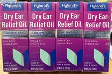 Pack of 4 Hyland's Naturals Dry Ear Relief Oil, 0.5 fl oz  Exp Jul 2024
