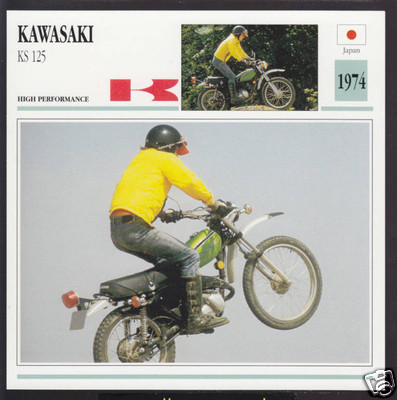 1974 Kawasaki KS 125cc (124cc) Japan Trail Bike Motorcycle Photo