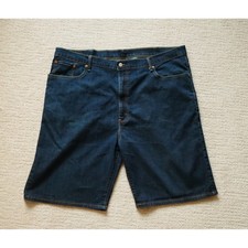 Levis 569 Loose Straight Denim Shorts Mens 46 Dark Wash Indigo Blue Jean Shorts