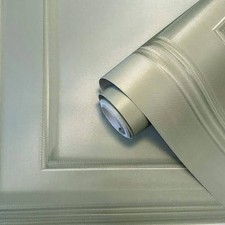 Image of Brand New WALLPAPER Amara Panel Wood Effect By Belgravia Decor In Sage 7400