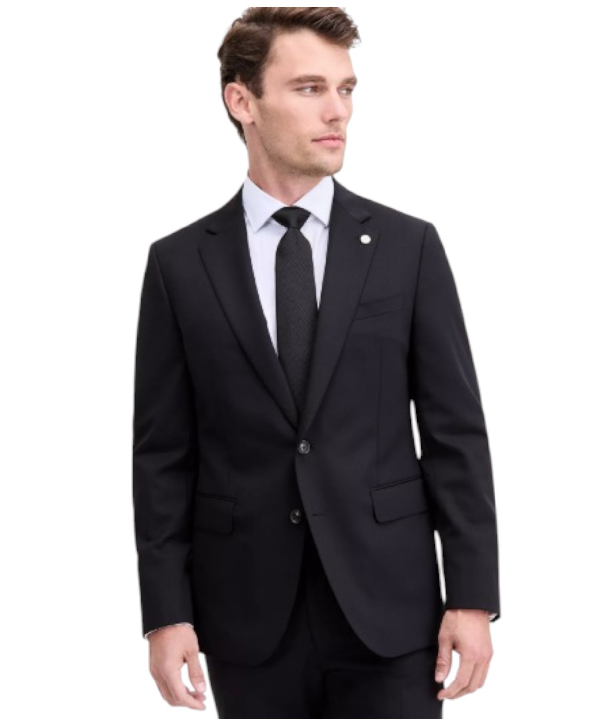 Ted Baker Mens Modern fit Sport Coat Blazer 42 R Black Solid Stretch 17290₽