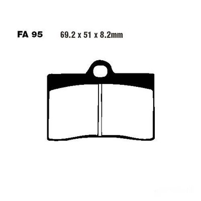 Bremsbelag vorne EBC FA095V Semi-Sinter für Laverda Ghost 650 Legend 1996-1997