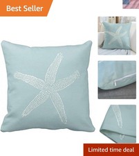 Seafoam Body Pillow Cover, Long Pillowcase with Zipper 16x16In Pastel Starf...