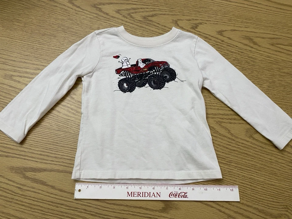Camiseta manga larga muñeco de nieve Monster Truck Granimals niño 2T  Foto 2 de 4