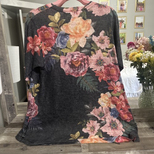 Soft Surroundings Womens Floral V-Neck Pullover Sweater Size Petite XL - Picture 7 of 7