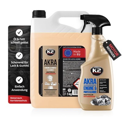 K2 Akra Motorreiniger Werkstattreiniger Motorwäsche Bodenreiniger 5kg + 770ml