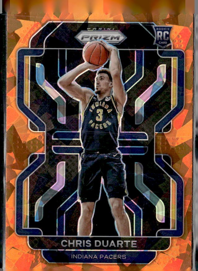 2021 Panini Prizm Orange Ice #315 Chris Duarte RC (C)  Indiana Pacers