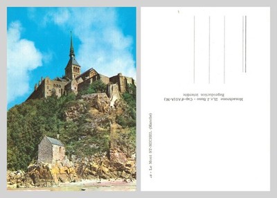 Alte Postkarte - Le Mont St-Michel, Frankreich, Ansicht der Küstenabtei UNBESPIELT