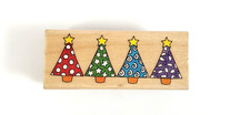 All Night Media Christmas Tree Border 900E Wood Mounted Rubber Stamp