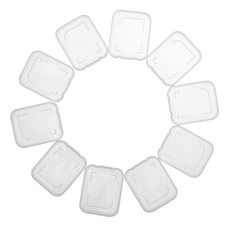 UTENEW Transparent Standard SD SDHC Memory Card Case 48 x 4 x 6mm, clear