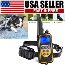 Dog Training Collar Rechargeable Remote 2624 FT Waterproof Shock Pet Trainer US
