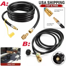 12FT Barbecue Gas Hose Propane Quick Connect Hose for Appliances 3/8 Female Head