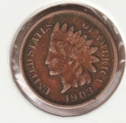 US Rare Old West 1903 Indian Head Penny Coin American Collection Shield Cent USA