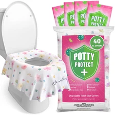 40 Extra Large Disposable Toilet Seat Cover by  – Toddler Toilet Covers for Full