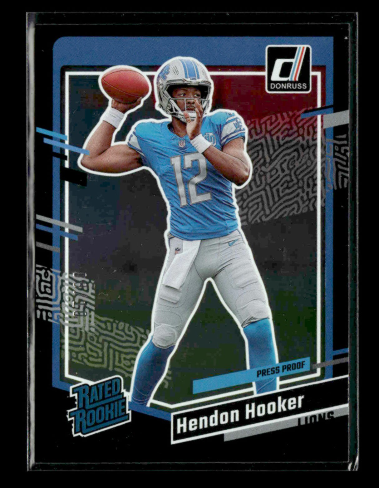 Hendon Hooker 2023 Panini Donruss Black Press Proof 09/10 Rated Rookie [xm82
