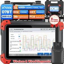 2025 XTOOL D7 BT V2.0 Wireless Car Bidirectional Scanner Full Diagnostic Coding