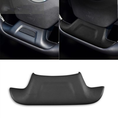 PU Leather Black Gray Steering Wheel Chin Panel Cover for Chevrolet Camaro 2016+