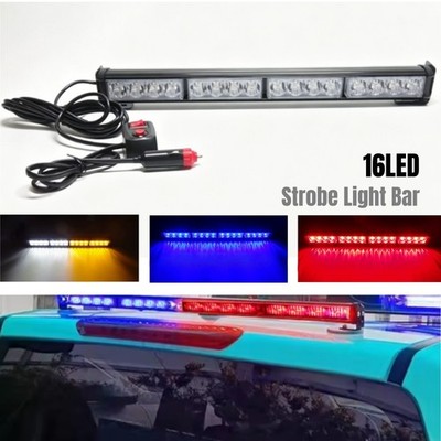 18 Zoll 16 LED Lightbar Lichtbalken Arbeitsscheinwerfer Offroad Warnleuchte 12V