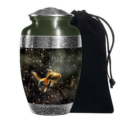 Goldfish Bliss Memorial Urns for Human Ashes Adult Dad & Mom (10 Inch)