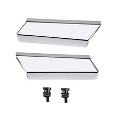 Headlight Washer Nozzle Cover Chrome and Clip 2PCS Right and Left Compatible