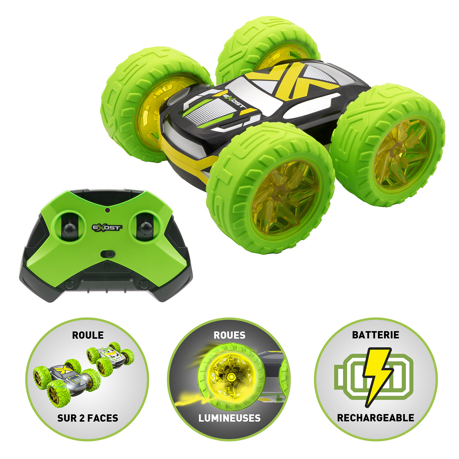 Voiture Télécommandée Exost 360 Cross Flash Jouet Idéal pour les Courses dans le Jardin