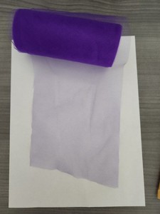 Purple Tulle Ribbon Decor - 6"