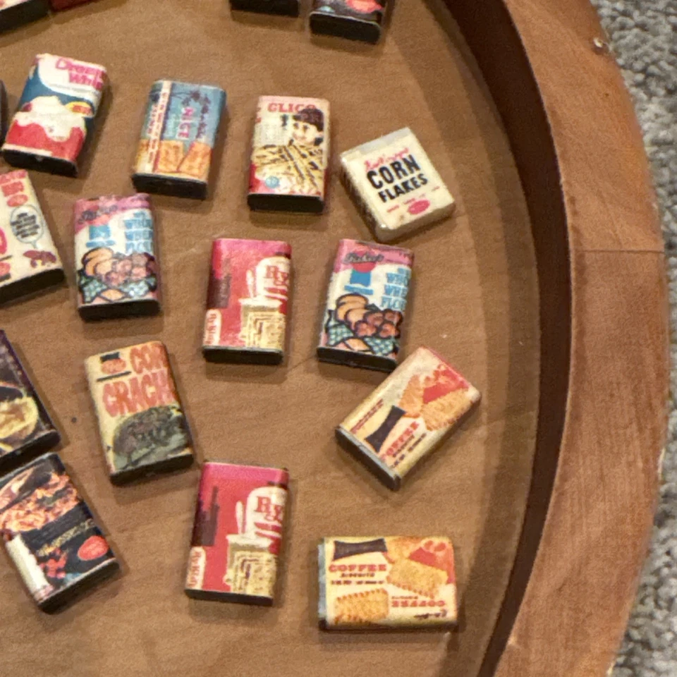 22 alimentos de despensa miniatura vintage para casa de muñecas Hungry Jack, copos de maíz más Foto 4 de 4