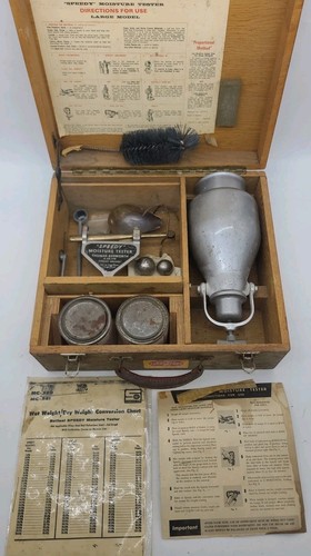 Vintage Speedy Moisture Tester Scientific Instrument with Case