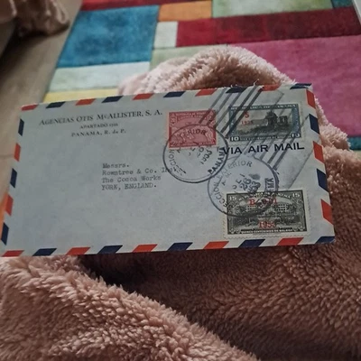 1953 PANAMA TO ROWNTREES CHOCOLATE UK  LETTER COVER  - Image 1 of 4
